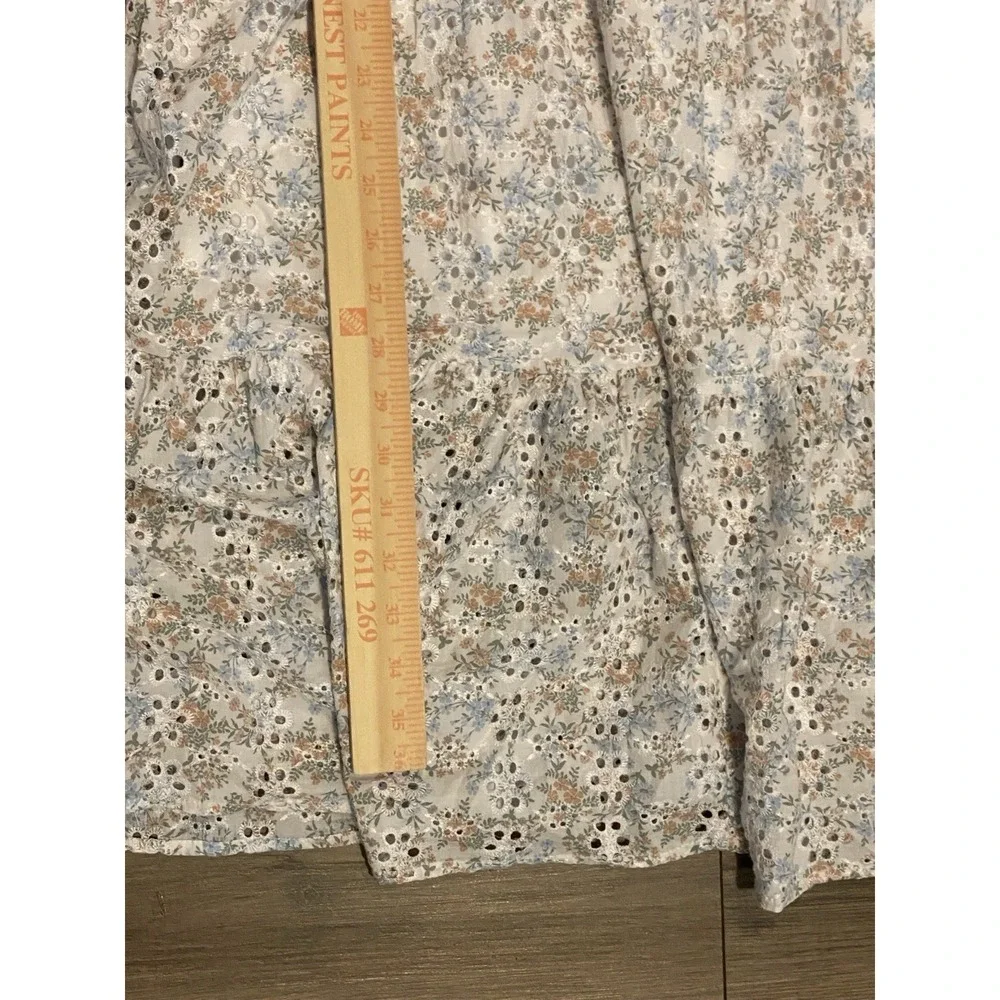 Audrey Parks floral print spaghetti strap eyelet maxi dress Small by Francesca's